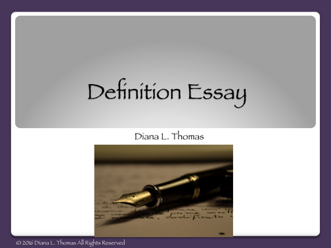 Definition Essay Lesson